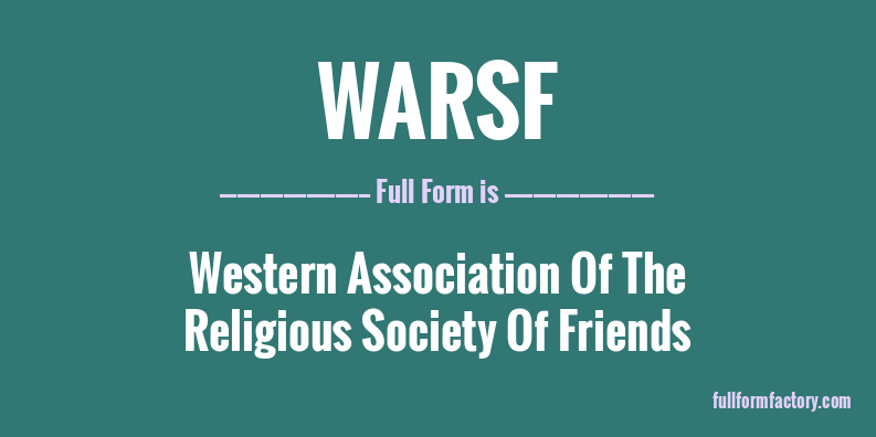 warsf-full-form