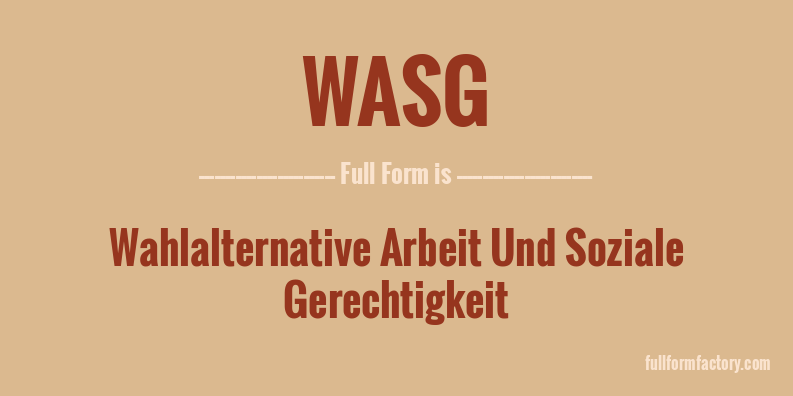 wasg-full-form