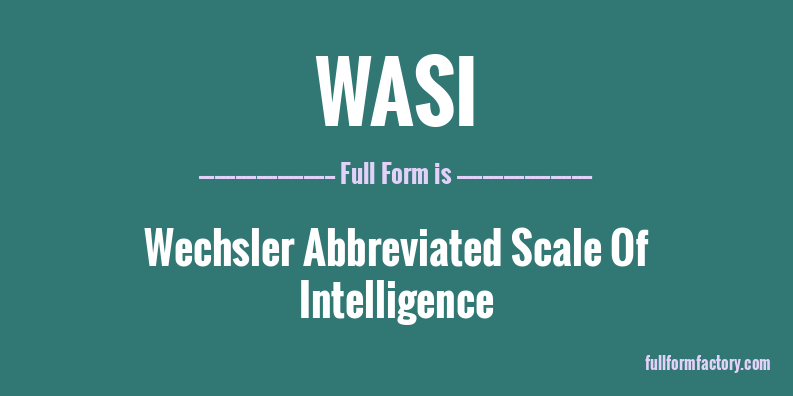 wasi-full-form