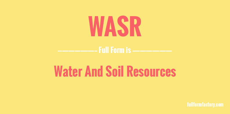 wasr-full-form