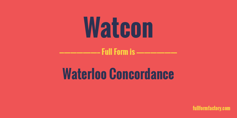 watcon-full-form