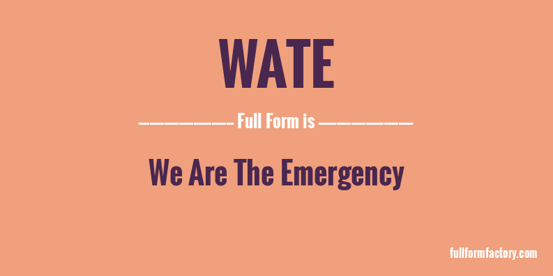 wate-full-form
