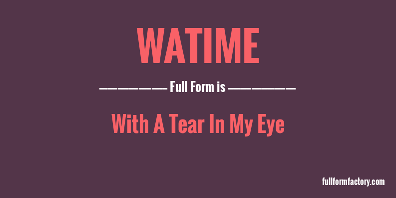 watime-full-form