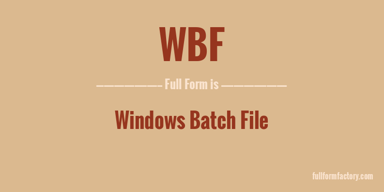 wbf-full-form