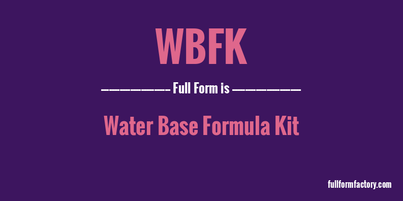 wbfk-full-form