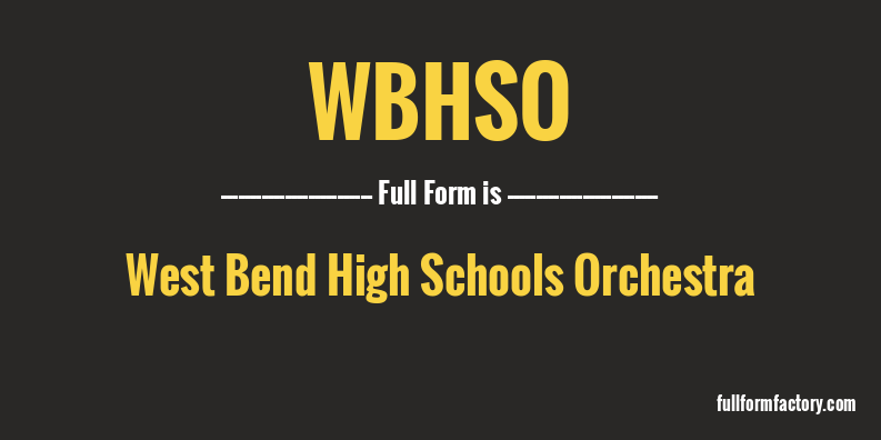 wbhso-full-form