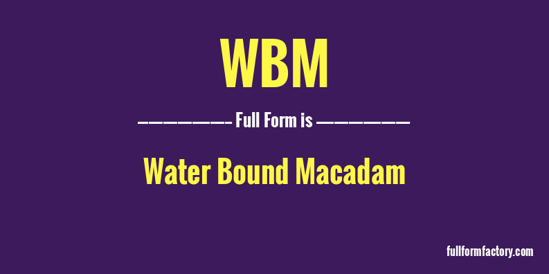 wbm-full-form