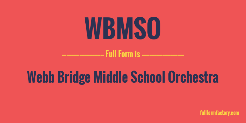 wbmso-full-form