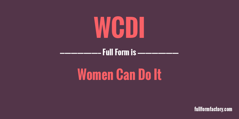 wcdi-full-form