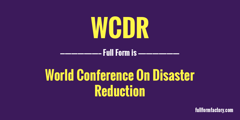 wcdr-full-form