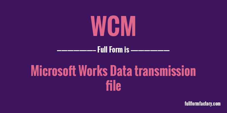 wcm-full-form