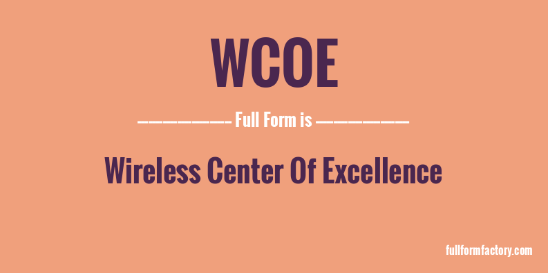 wcoe-full-form