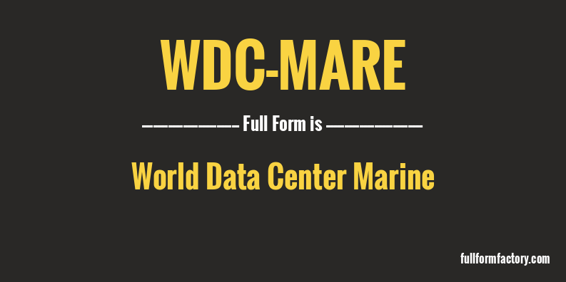 wdc-mare-full-form