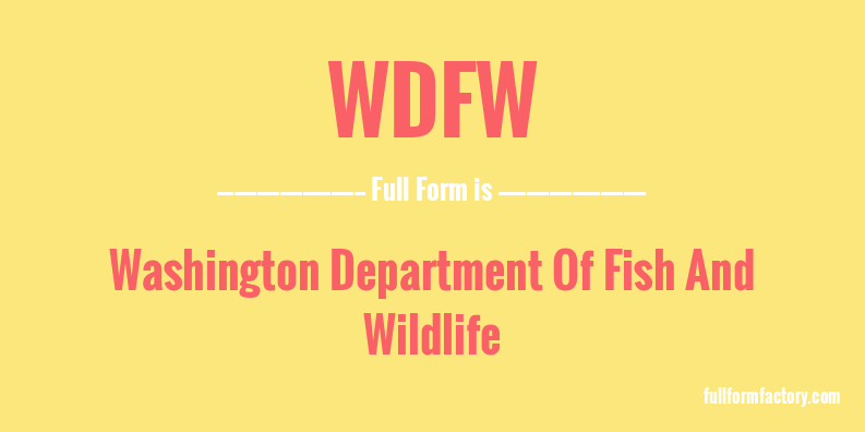 wdfw-full-form