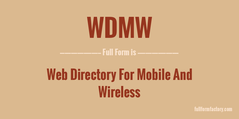 wdmw-full-form