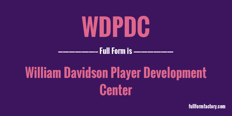 wdpdc-full-form