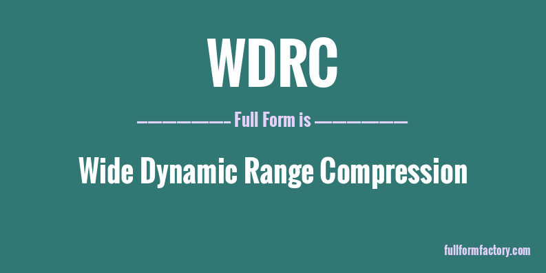 wdrc-full-form