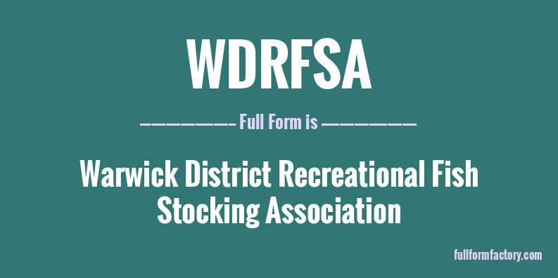 wdrfsa-full-form