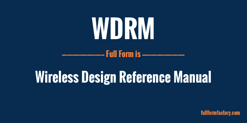 wdrm-full-form