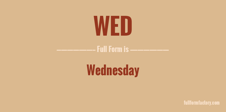 wed-full-form