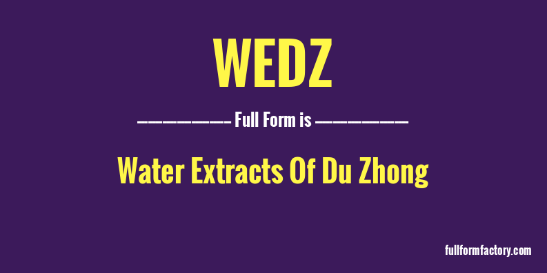 wedz-full-form