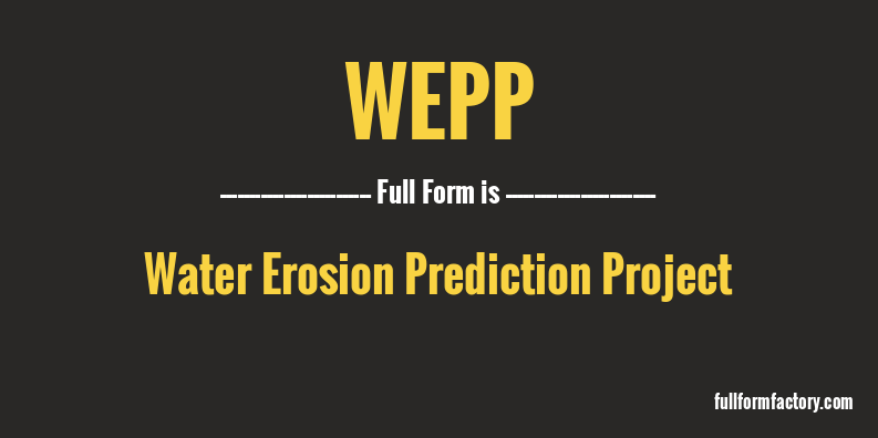 wepp-full-form