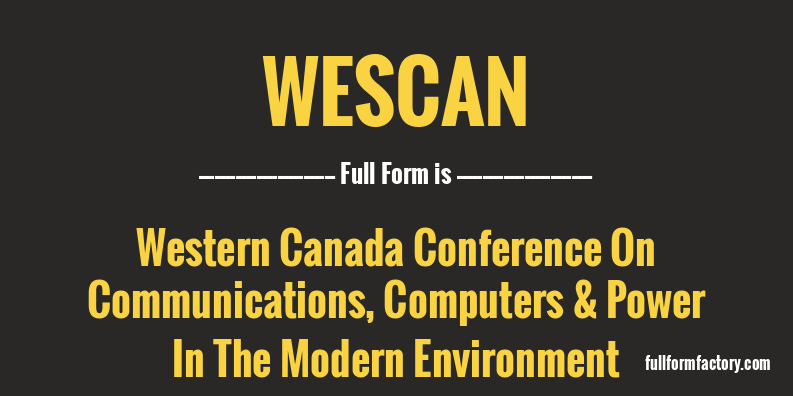 wescan-full-form