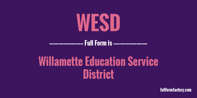 wesd-full-form