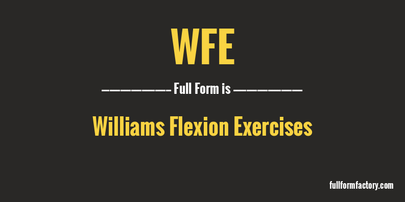 wfe-full-form