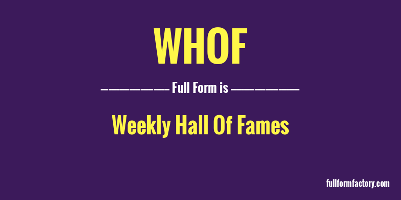 whof-full-form