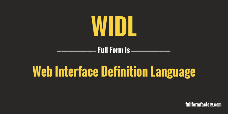 widl-full-form