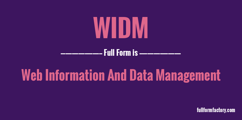 widm-full-form