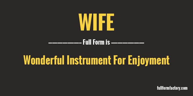 wife-full-form
