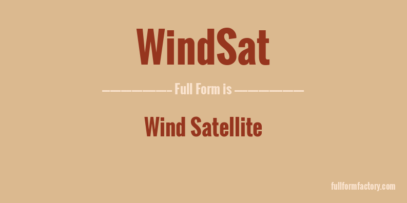 windsat-full-form