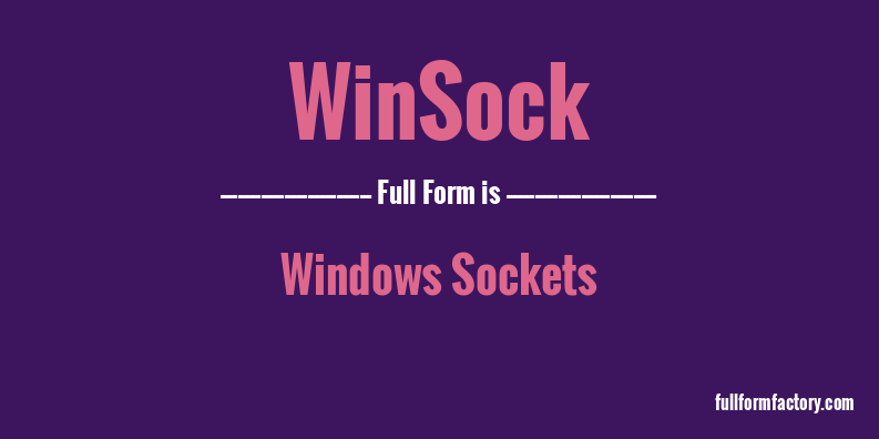 winsock-full-form