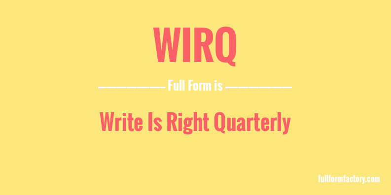 wirq-full-form
