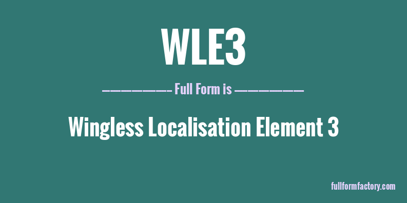 wle3-full-form