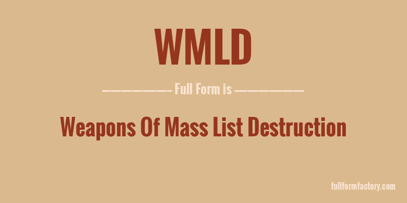 wmld-full-form