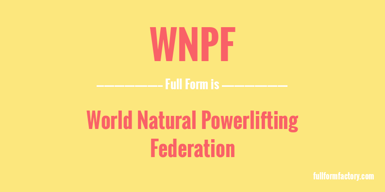 wnpf-full-form