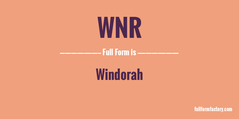 wnr-full-form