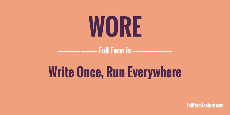 wore-full-form