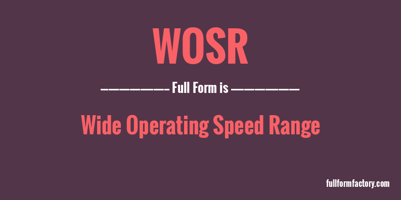 wosr-full-form