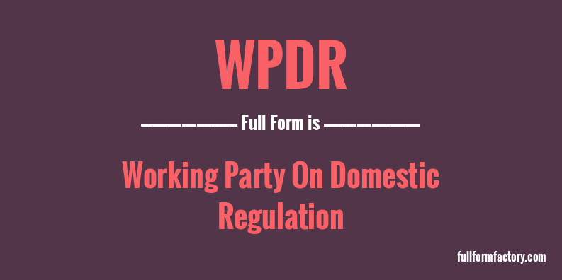 wpdr-full-form