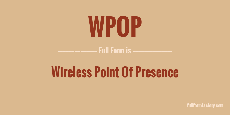 wpop-full-form