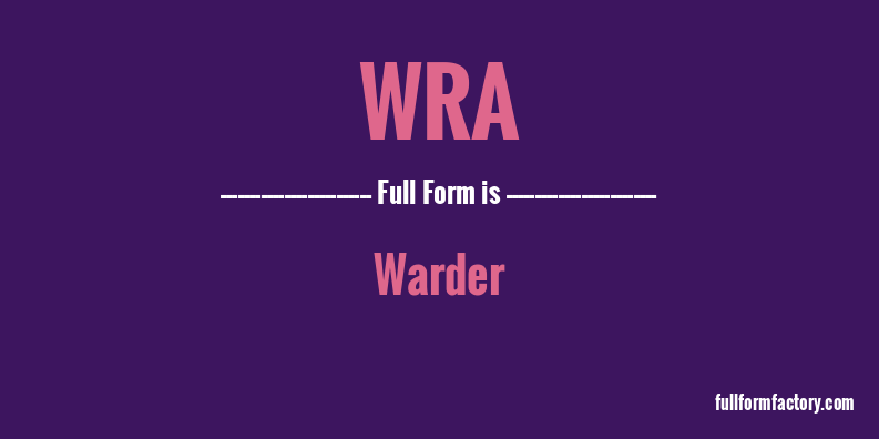 wra-full-form