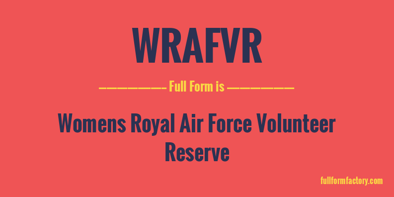 wrafvr-full-form