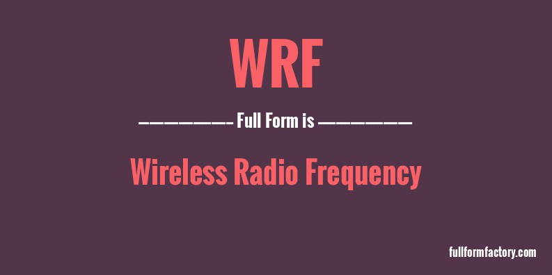wrf-full-form