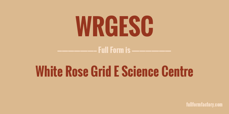 wrgesc-full-form