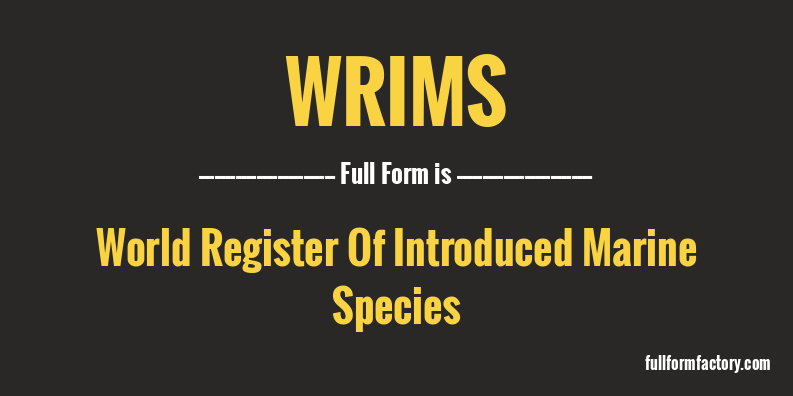 wrims-full-form