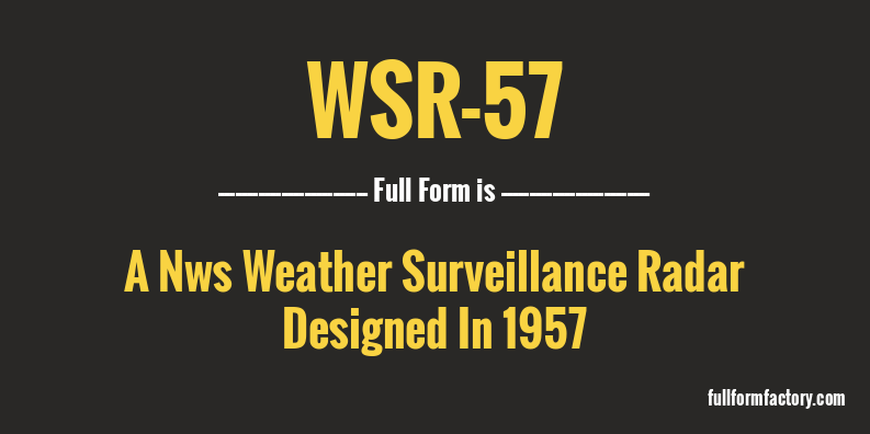 wsr-57-full-form